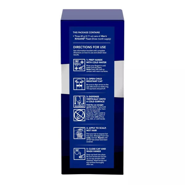 Rogaine Foam 5% Minoxidil Hair Regrowth Treatment Extra Strength, 3 Month Supply, Sealed Box, Expiry +01/2028